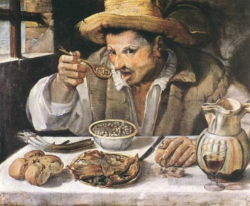 barroco Painting - El comedor de judías barroco Annibale Carracci